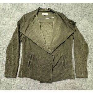 Knox Rose Women's Jacket Drape Front Long Sleeve‎ Olive Green Size XL